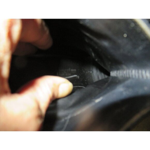 Newport News Easy Style Black Leather Buckle Embellished Heeled Ankle Booties 8 - Picture 8 of 16